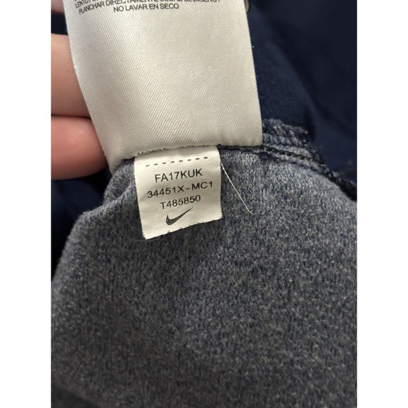 Nike 🔥Jordan Michigan Wolverines 🏀Mens Medium 💙🩶 Blue Gray 1/4 Zip Dri-Fit - Picture 7 of 7